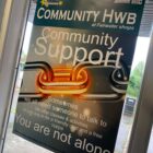 a poster offering support