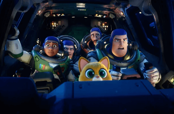 Buzz Lightyear and characters from Lightyear