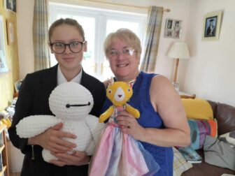 Isabel Pritchard with her nan, Julie Pritchard