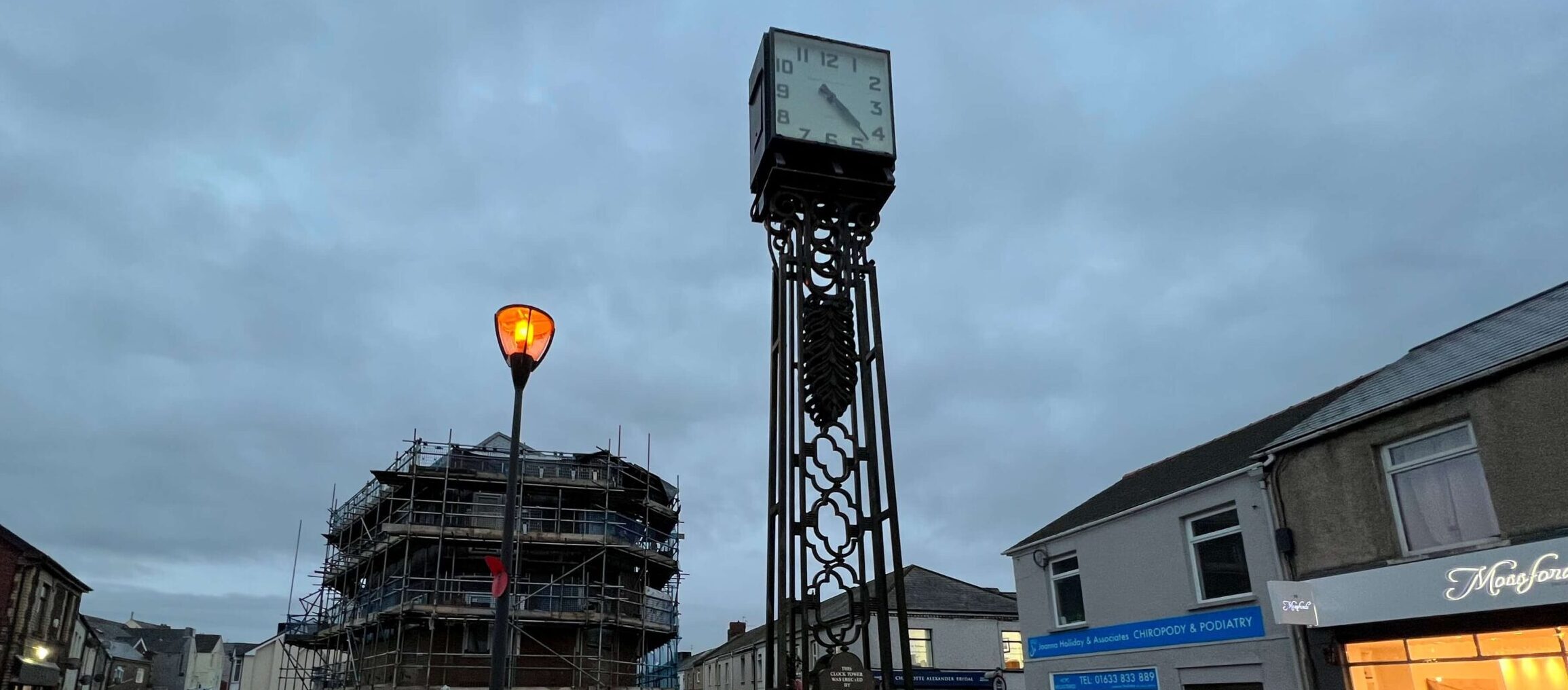The Old Cwmbran clock tower