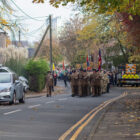 crowds at remembrance day parade