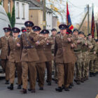 crowds at remembrance day parade