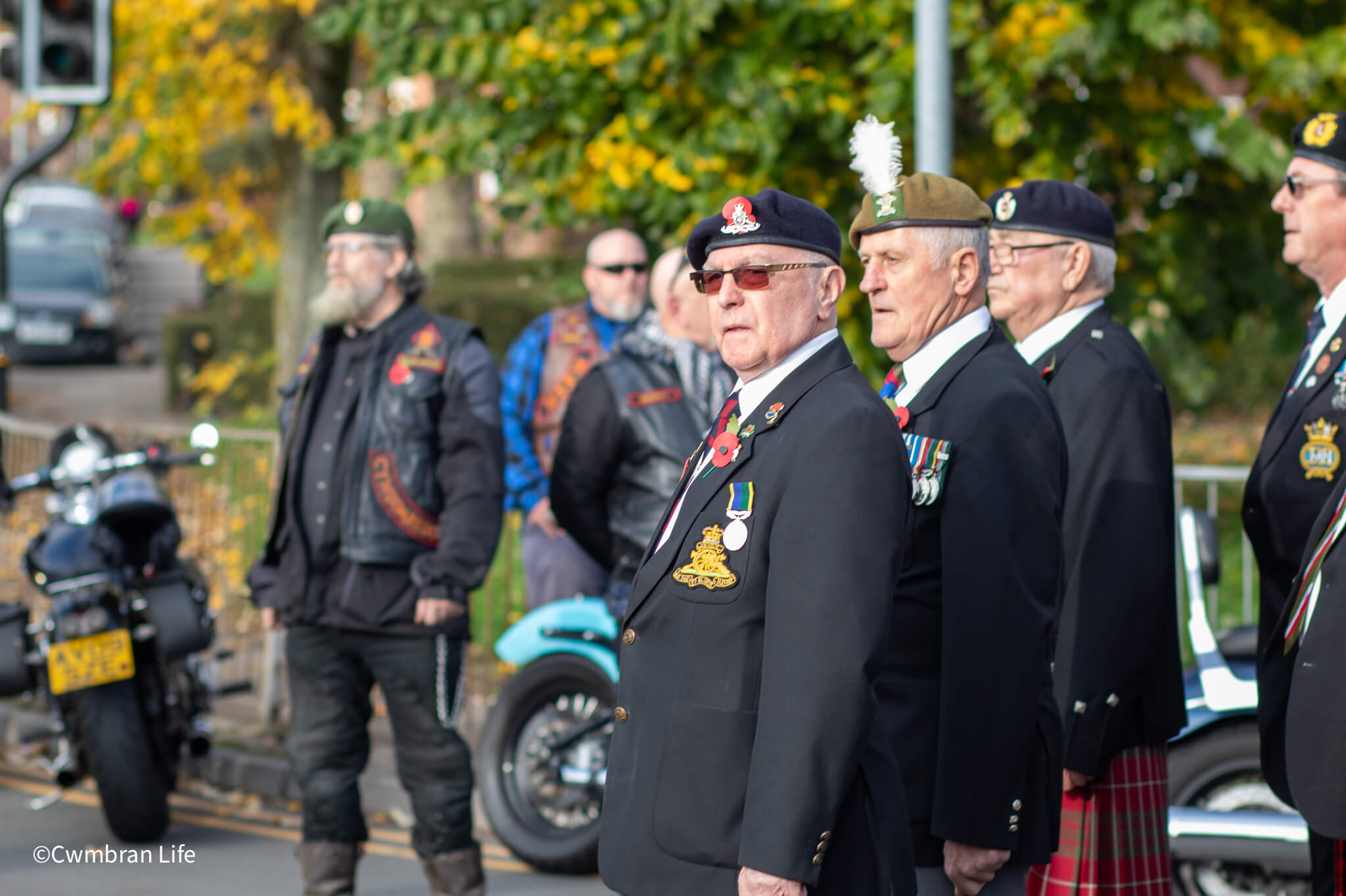 a veteran at a remembrance sunday parade