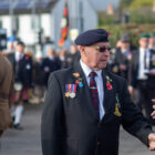 a veteran wearing his medals