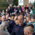 crowds at remembrance day parade