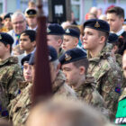 crowds at remembrance day parade