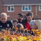 crowds at remembrance day parade