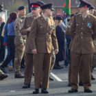 two soldiers talking