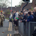 crowds at remembrance day parade