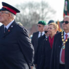 crowds at remembrance day parade