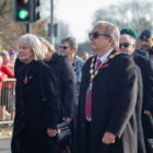 crowds at remembrance day parade