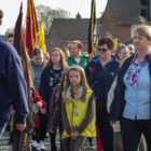 crowds at remembrance day parade