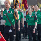 crowds at remembrance day parade