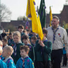 crowds at remembrance day parade