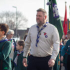 crowds at remembrance day parade