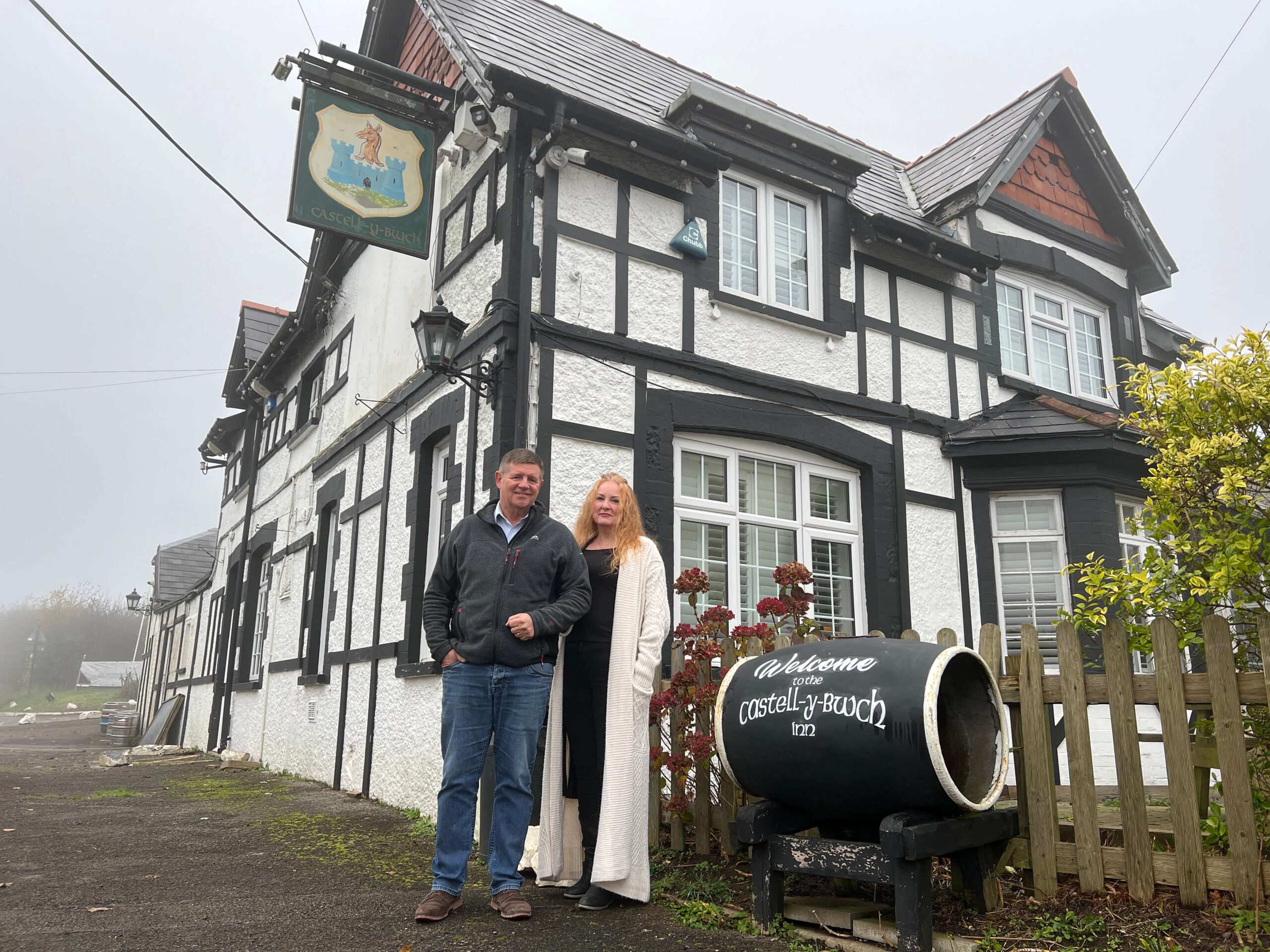 Gary and Karen Bulmer, the new owners of the Castell Y Bwch