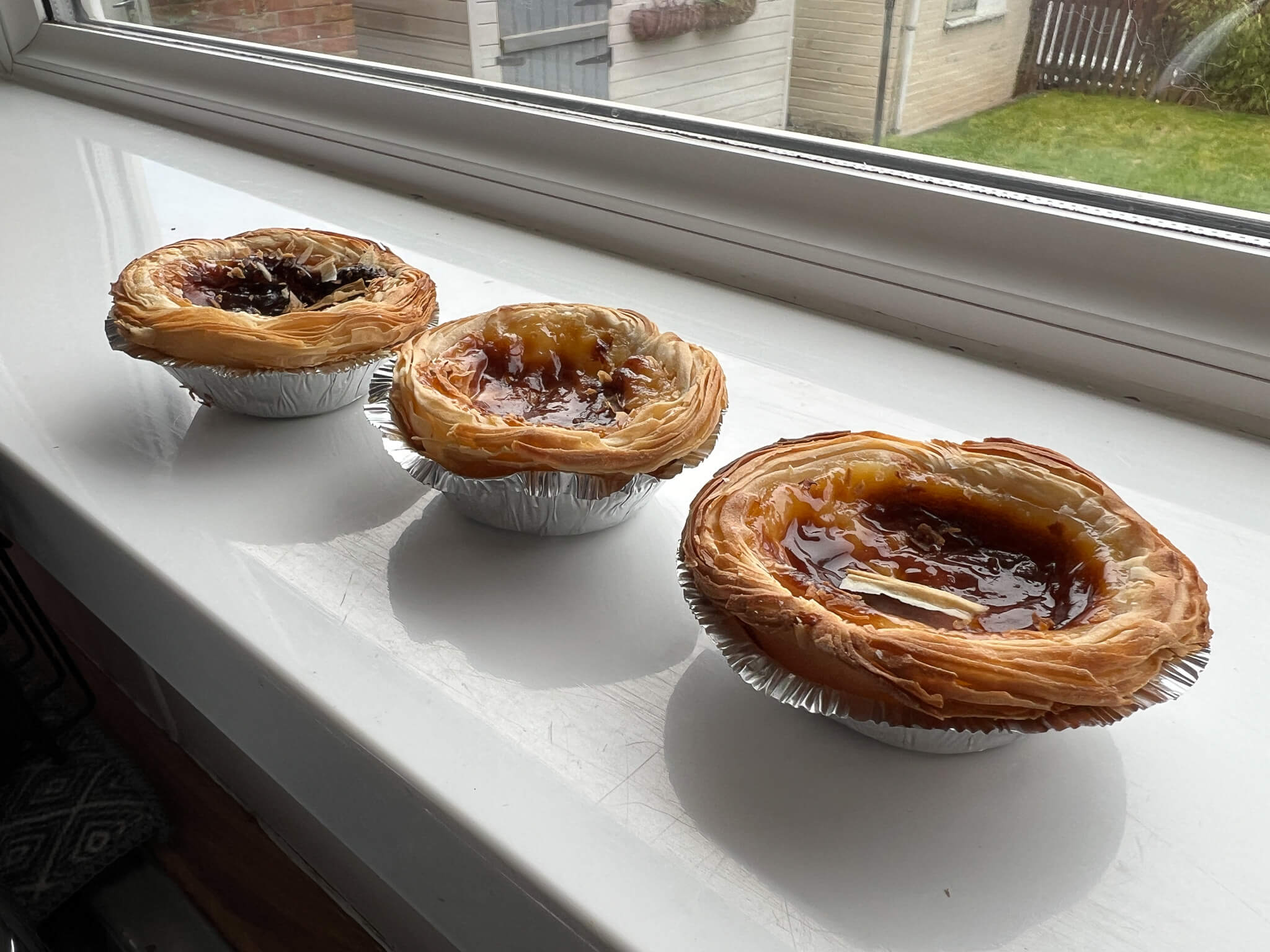 Three Portguese custard tarts