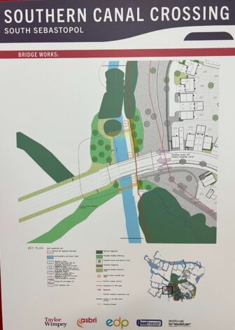 proposal document for a bridge over a canal