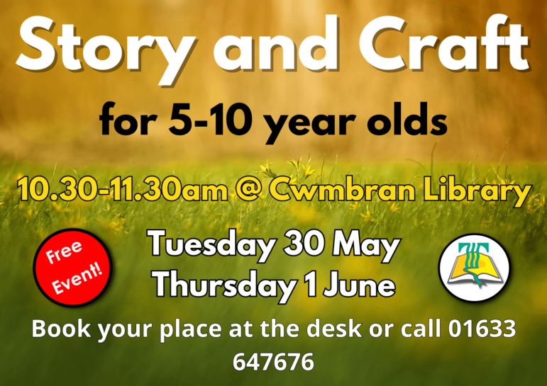 poster for story and craft event for children