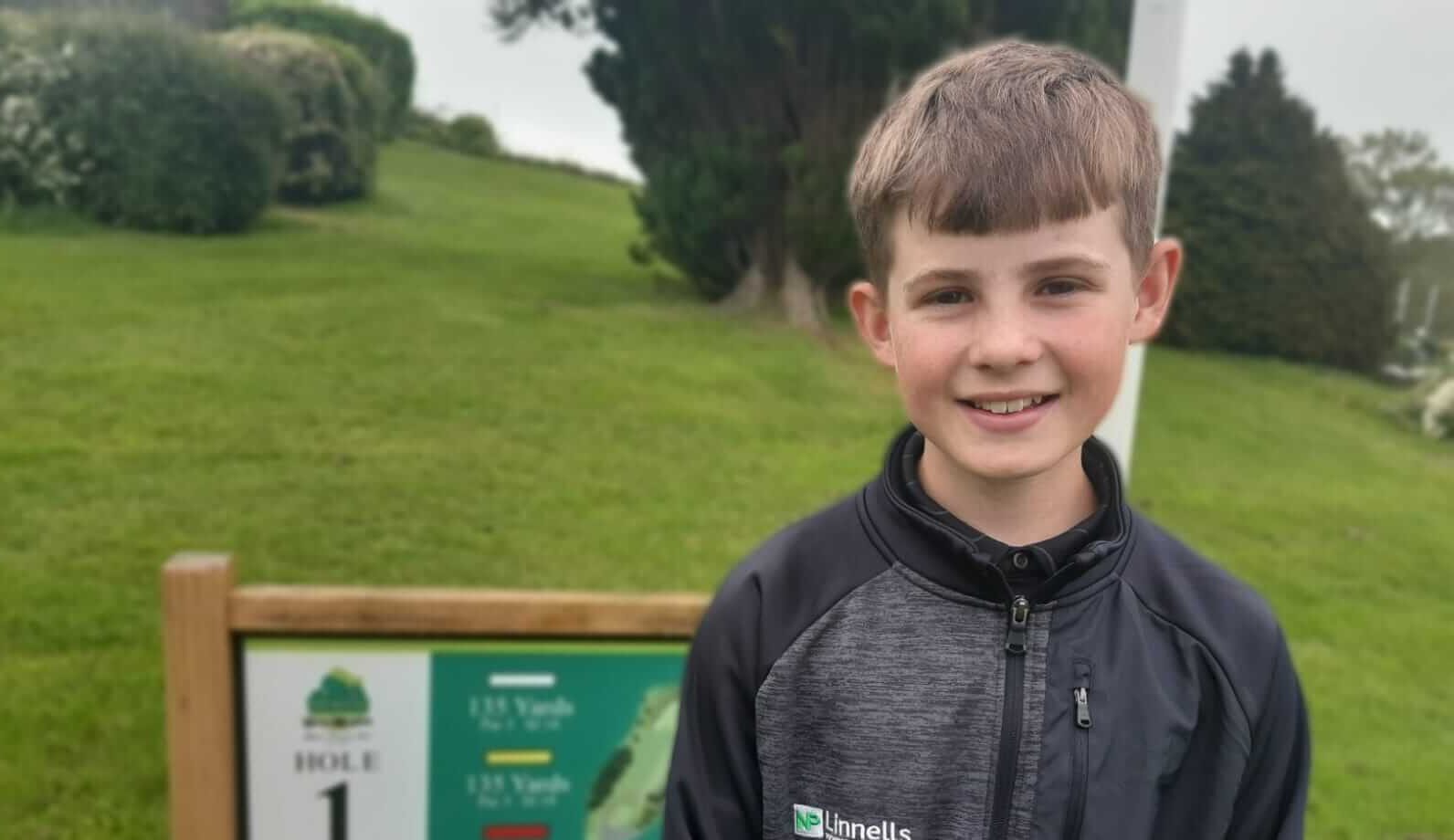 james on a golf course