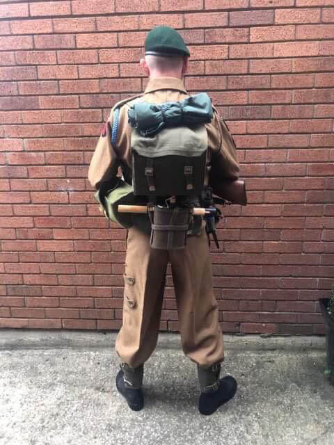 a soldier wearing back pack