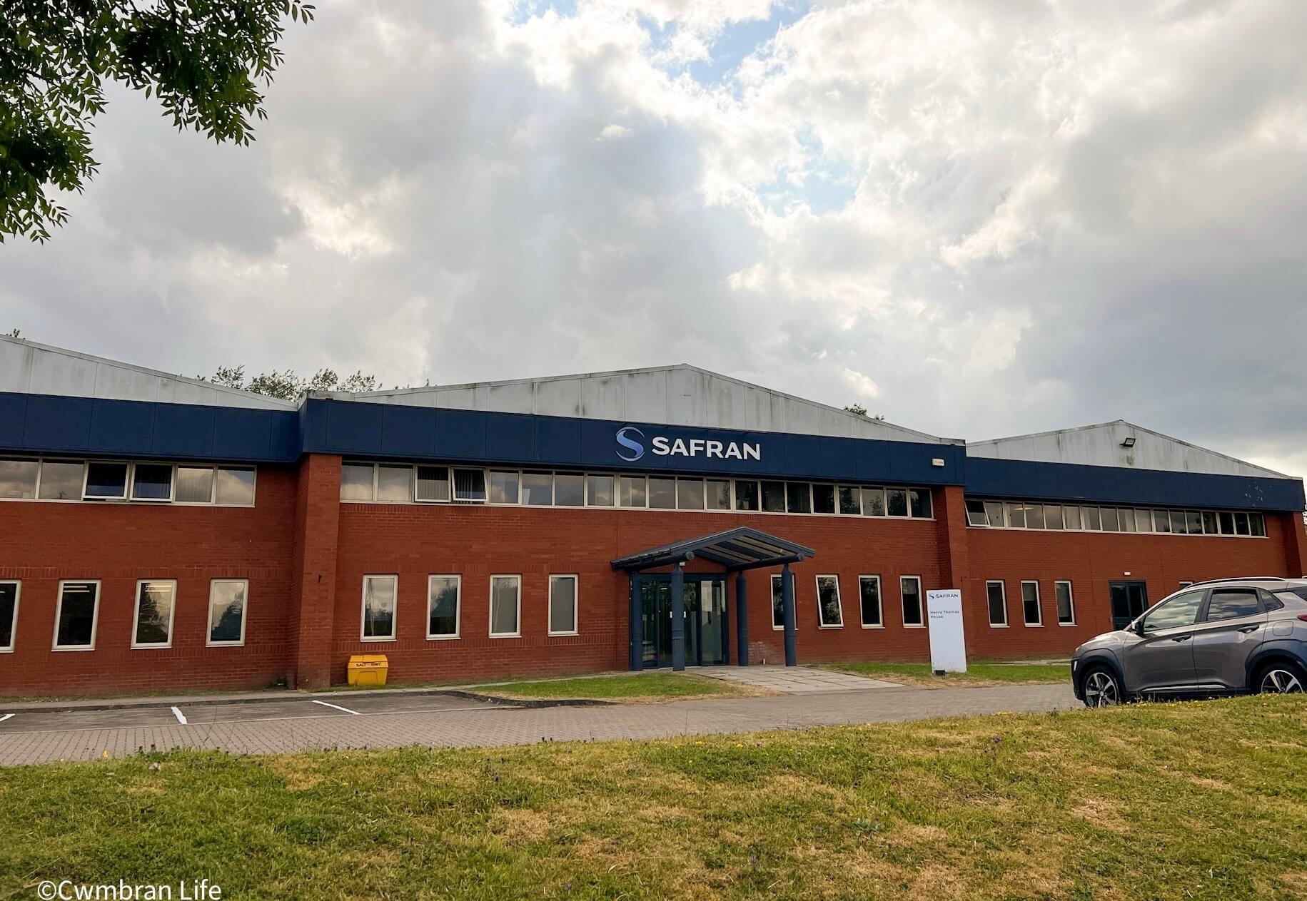 The car park and offices Safran Seats GB Limited