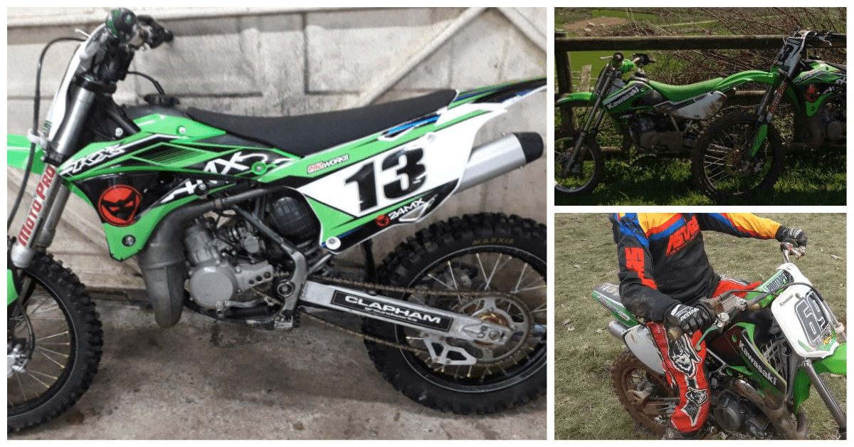 a collage of three photos- all motorbikes