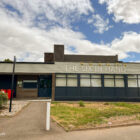 The Six in Hand pub. A photo from a car park looking towards the entrance