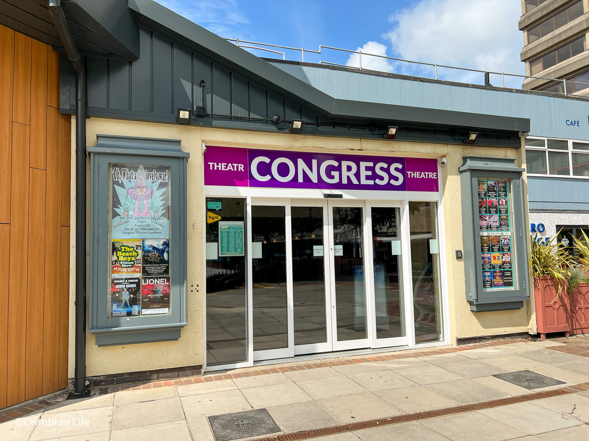 entrance to the congress theatre in cwmbran