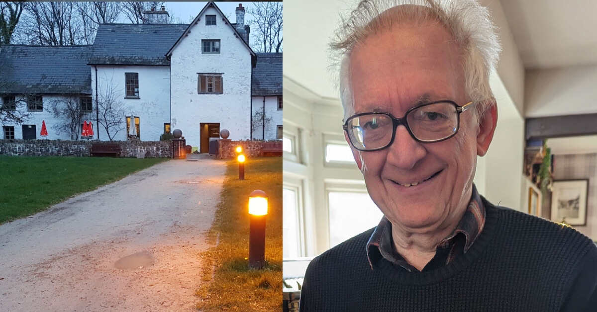 a photo of llanyrafon manor house and Chris Gillette