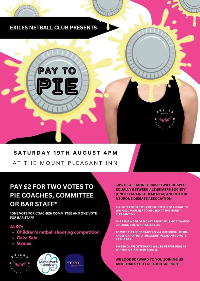 a poster about a pie throwing contest