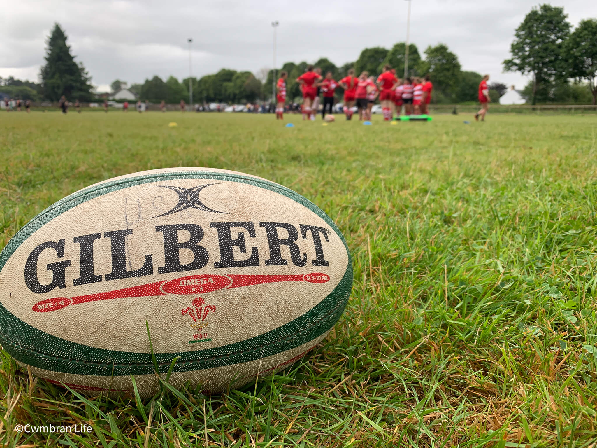 a rugby ball