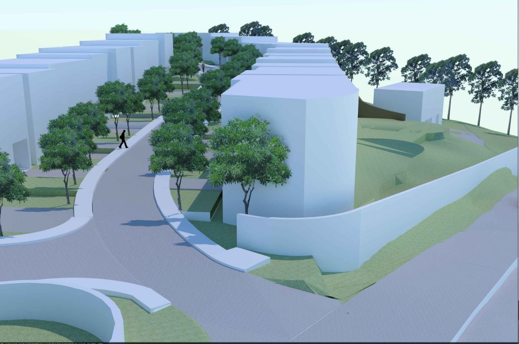A 3D image of new homes