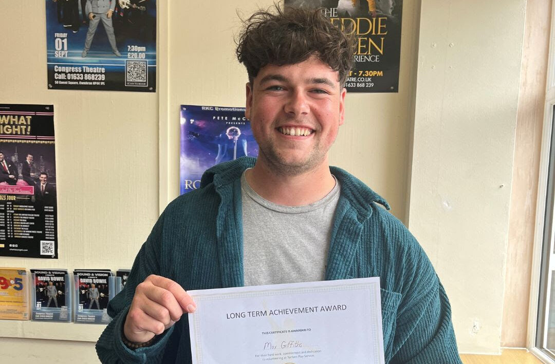 Max Griffiths holds a certificate
