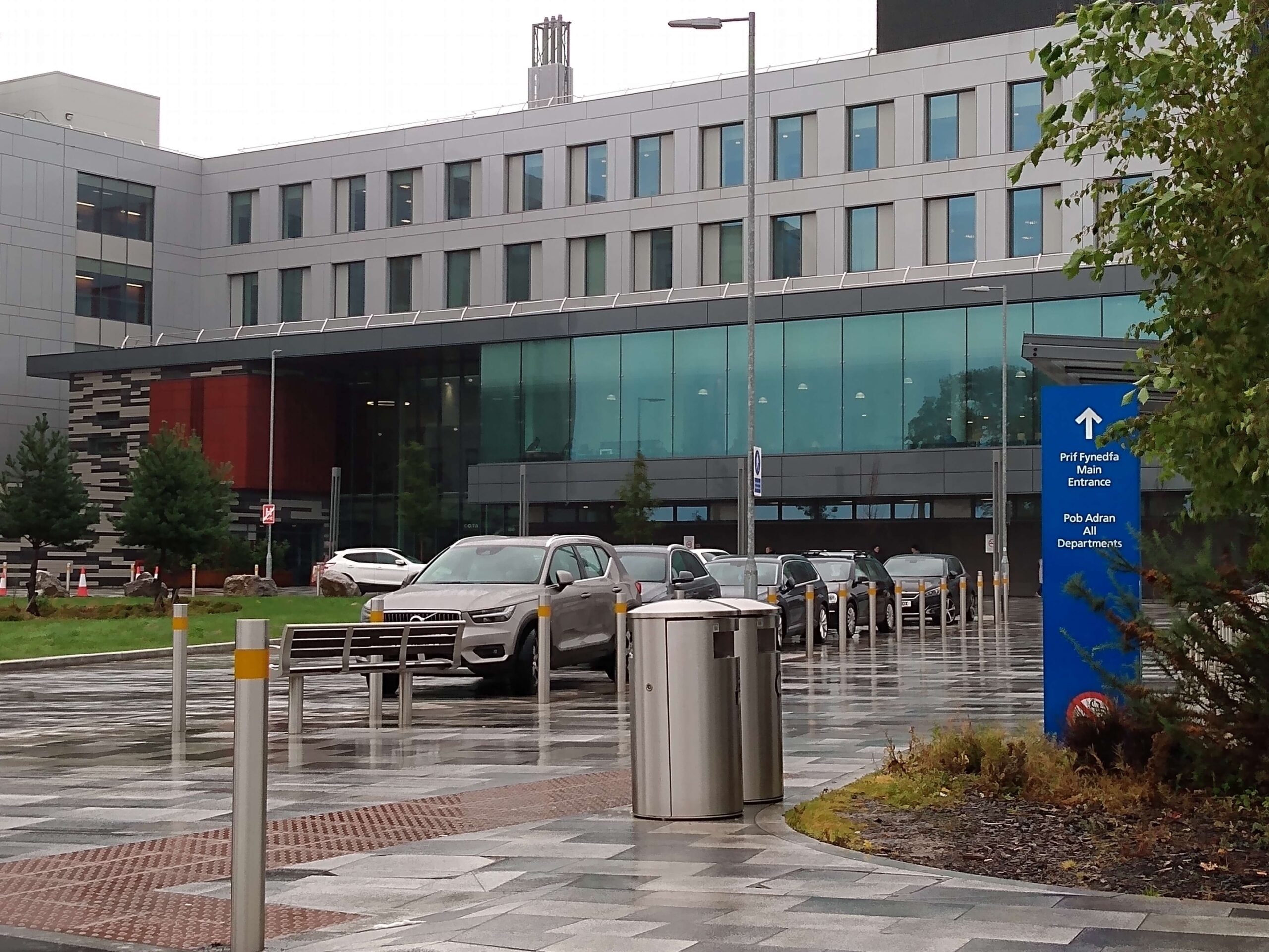 entrance to a hospital