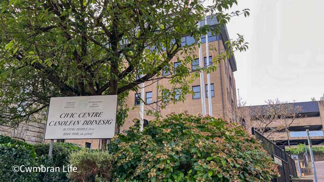 The Civic Centre in Pontypool