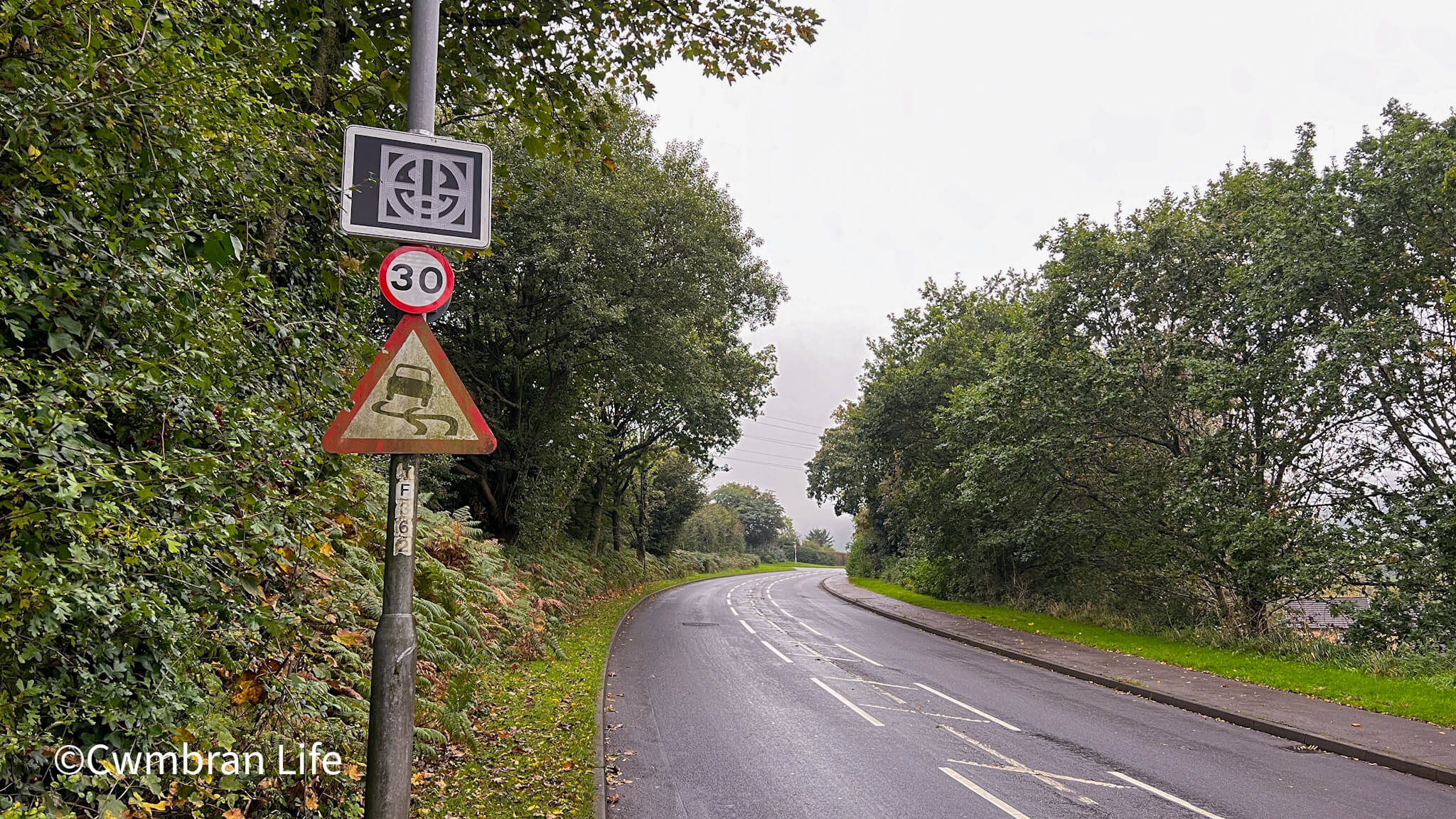 a speed indicator sign on a road