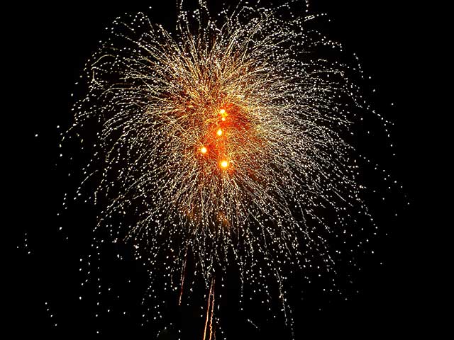 fireworks exploding in the sky