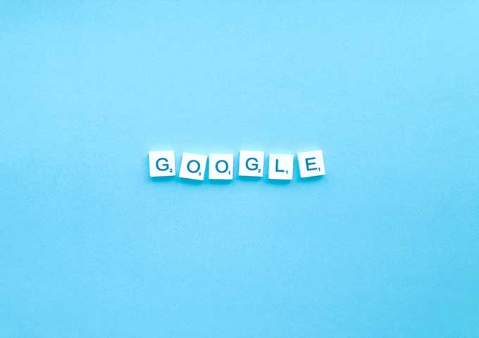 google written in scrabble letters