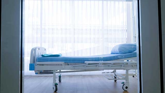 a hospital bed