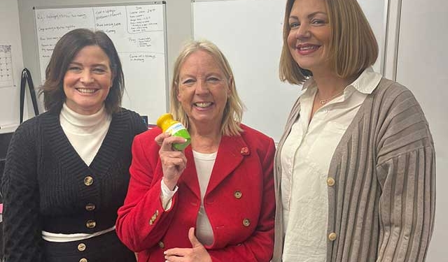Kelli Aspland, Deborah Meaden and Laura Waters in Cwmbran