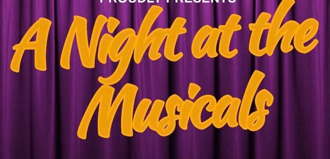 a poster for a night at the musicals
