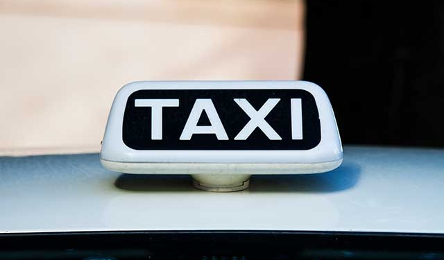 a taxi sign