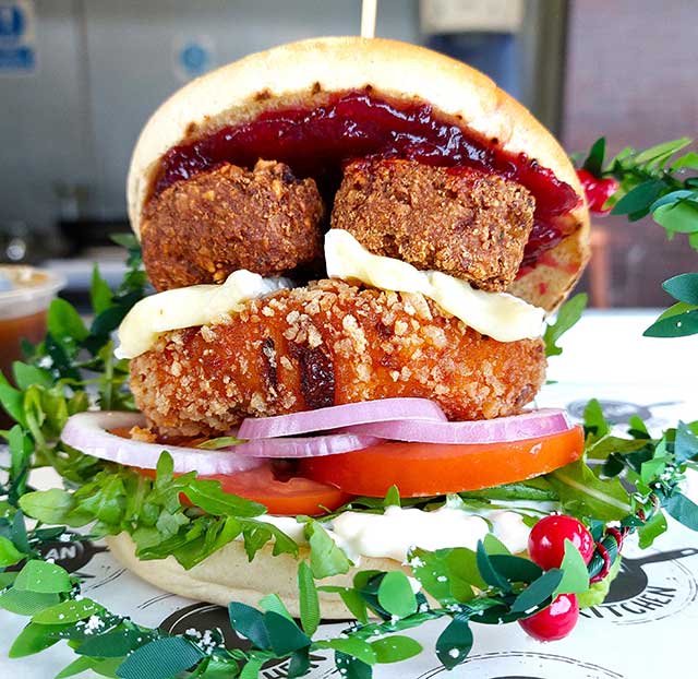 a vegan burger