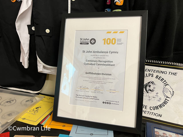 a certificate in a frame