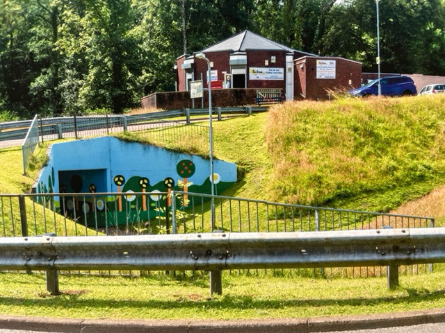 New seating area for land by Cwmbran community centre