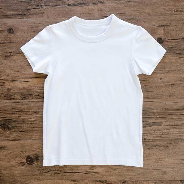 a white t-shirt