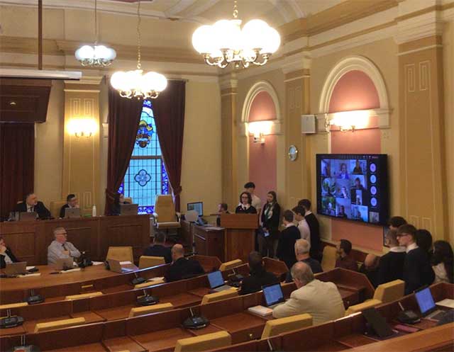 a council chamber