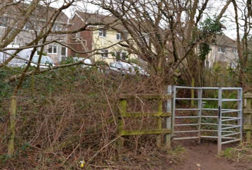 a fence into a field