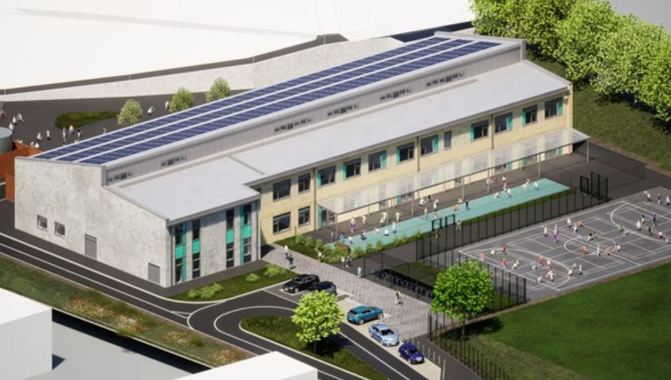 An aerial view of the proposed new Maendy Primary School in Cwmbran. Picture: Torfaen County Borough Council. An aerial view of the proposed new Maendy Primary School in Cwmbran. Picture: Torfaen County Borough Council.